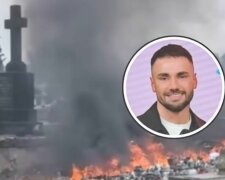 Płonął grób Łukasza Litewki/YouTube @Ploteczek