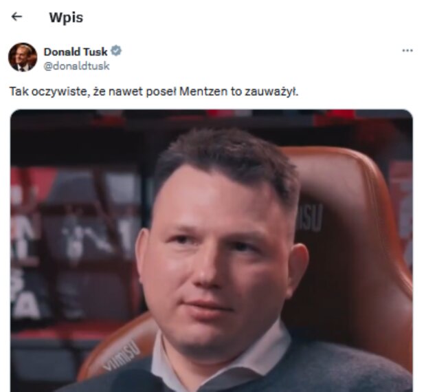 Wpis Donalda Tuska/X