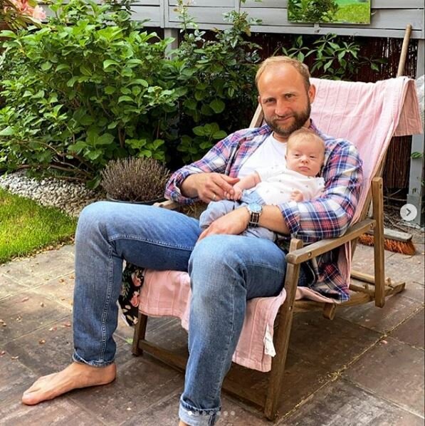 Borys Szyc z synem. Źródło: instagram.com