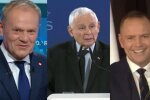 Donald Tusk, Jarosław Kaczyński, Karol Nawrocki/YouTube