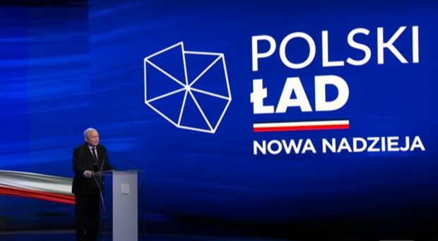 Jarosław Kaczyński prezentacja Polskiego Ładu/YouTube @Polsat News