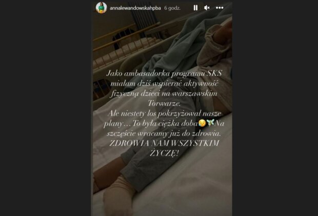 Relacja Anny Lewandowskiej ze szpitala/Instagram @Anna Lewandowska