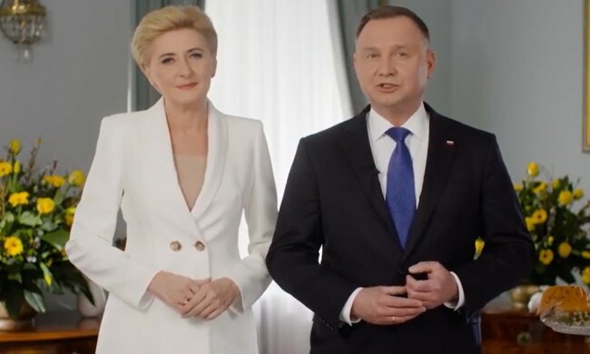 Agata Duda i Andrzej Duda, screen Youtube @natematpl