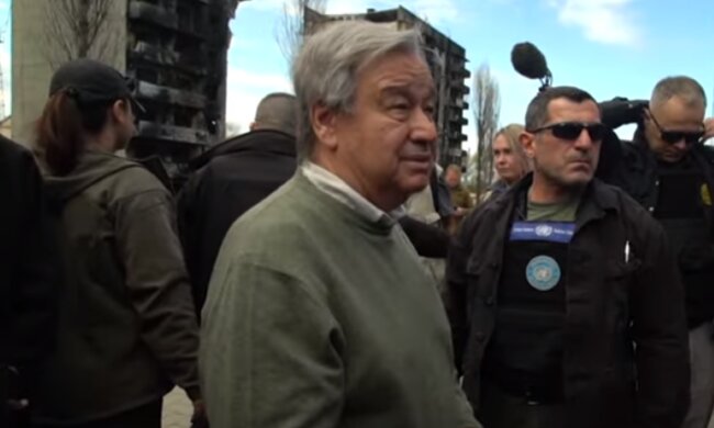 Sekretarz generalny ONZ Antonio Guterres na Ukrainie/YouTube @The Guardian
