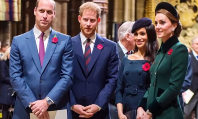 Książę William, książę Harry, Meghan Markle, księżna Kate/YouTube @Dla Ciekawskich