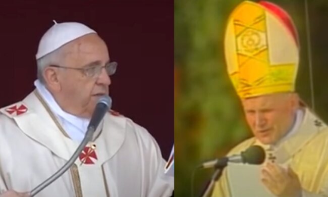 Papież Franciszek, Jan Paweł II/YouTube @TVP Info