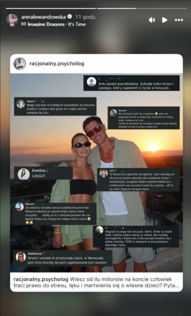Relacja Anny Lewandowskiej/Instagram