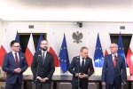 Liderzy koalicji rządzącej/YouTube @Donald Tusk kanał oficjalny