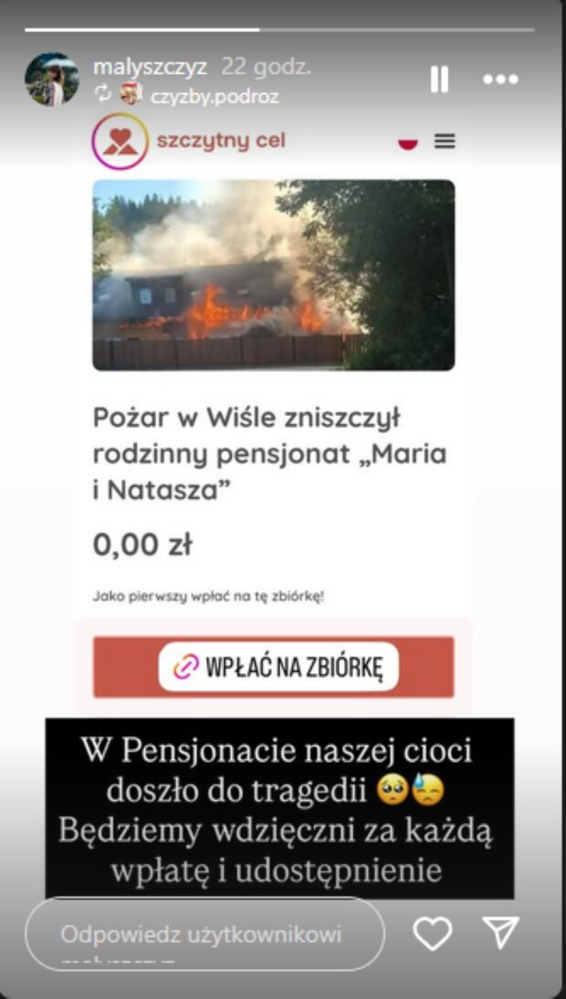 Relacja Karoliny Małysz/Instagram