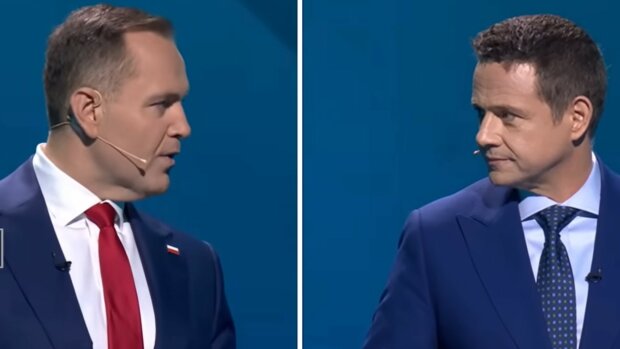 Karol Nawrocki i Rafał Trzaskowski, screen Youtube @gazetapl