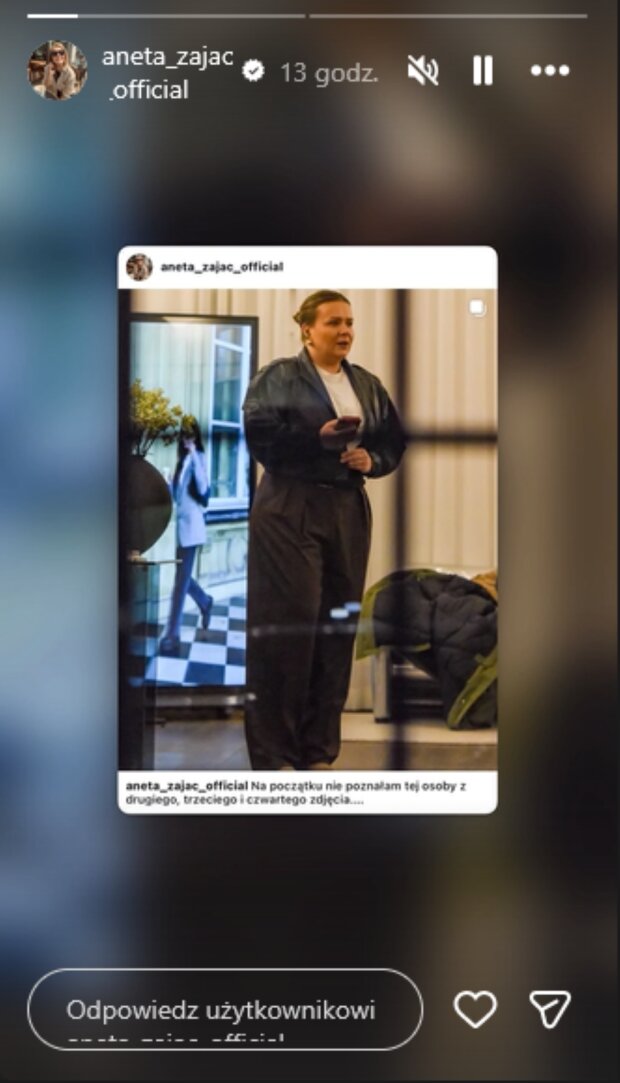 Relacja Anety Zając/Instagram