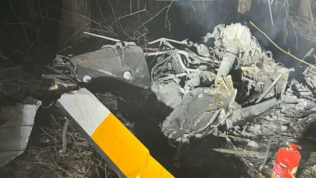 Szczątki śmigłowca,screen Youtube @Telewizja_Republika