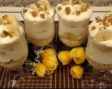 Deser z bananami i mascarpone. Źródło: youtube.com