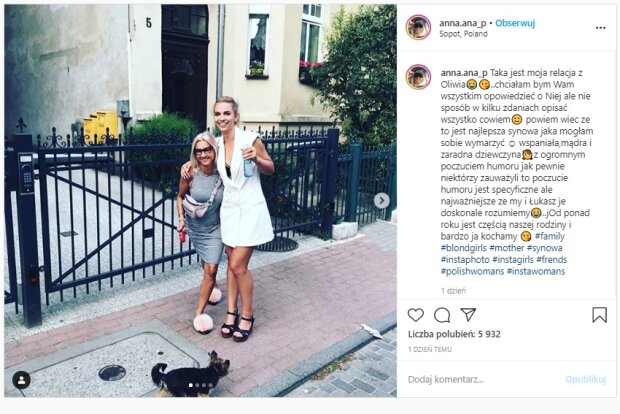 Oliwia ze "Ślubu od pierwszego wejrzenia" ma dobre relacje z mamą Łukasza, źródło: Screen Instagram