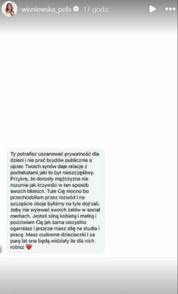 Relacja Poli Wiśniewskiej/Instagram