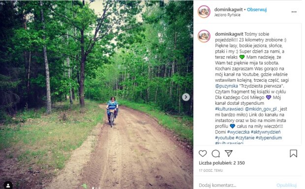 Dominika Gwit pochwaliła się nowym osiągnięciem, źródło: screen Instagram