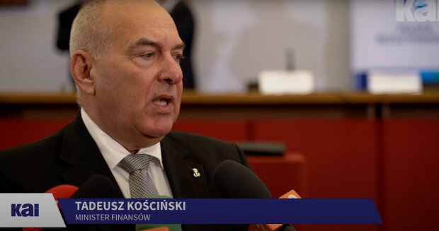 Minister finansów Tadeusz Kościński