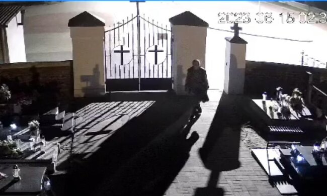 Nagranie z cmentarza/Facebook @Parafia św. Andrzeja Apostoła