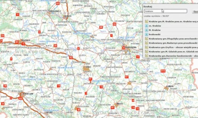 Mapa Polski/Youtube @GUGiKPL