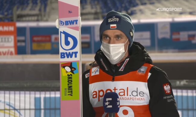 Piotr Żyła. Źródło: Youtube Eurosport Polska