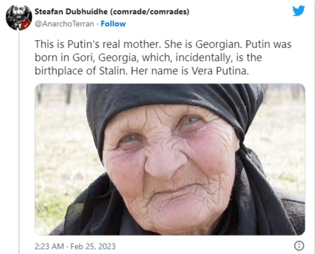 "Prawdziwa Matka Putina"/Twitter @Steafan Dubhuidhe (comrade/comrades)