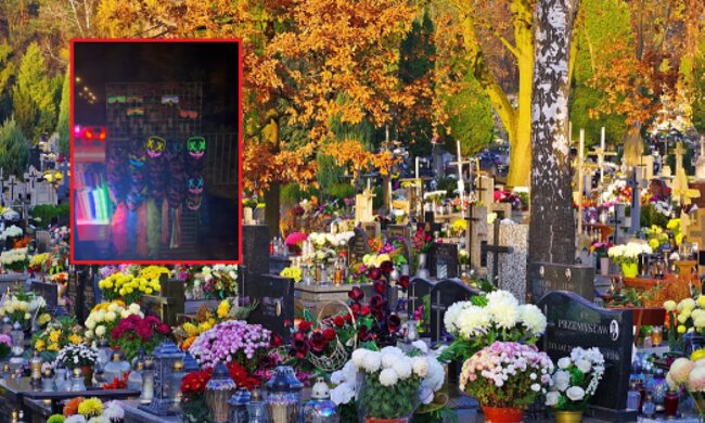 Cmentarz/Pixabay //Stragany w pobliżu cmentarzy/Facebook @wlubelskim.pl