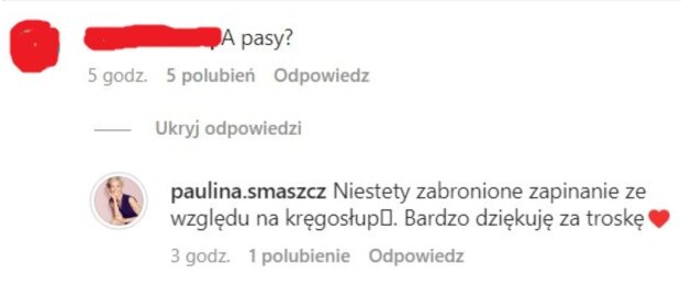 Paulina Smaszcz odpowiada internautom/Instagram @paulina.smaszcz