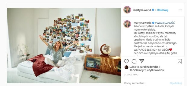 Martyna Wojciechowska pokazała swoją sypialnię, źródło: screen Instagram