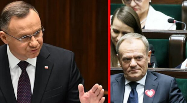 Andrzej Duda, Donald Tusk/YouTube @Wirtualna Polska