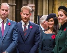 Meghan Markle, książę Harry, księżna Kate Midelton, książe William. Źródło: youtube.com