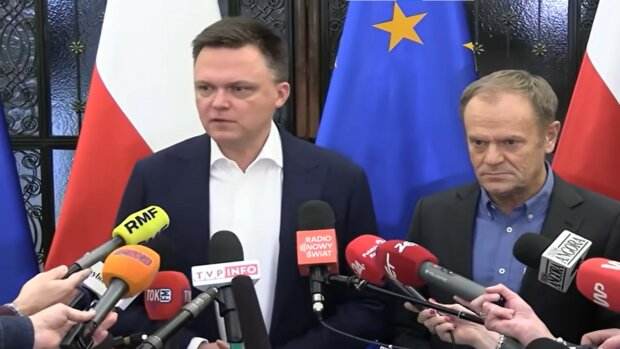 Szymon Hołownia i Donald Tusk, screen Youtube @DonaldTusk