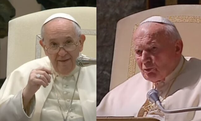 Papież Franciszek, Jan Paweł II/ YouTube @ROME REPORTS in English