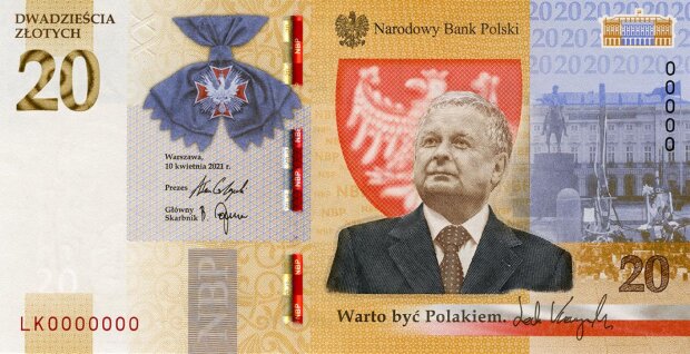 Banknot z Lechem Kaczyńskim awers/nbp.pl