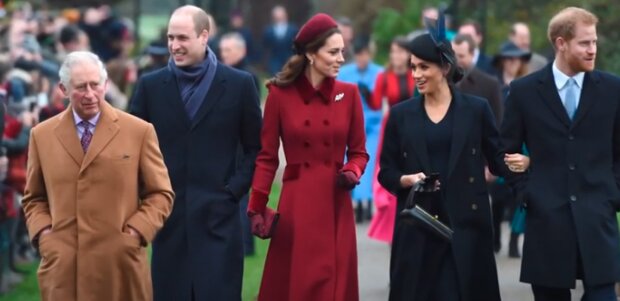 Król Karol III, książę William, księżna Kate, Meghan Markle, książę Harry/YouTube @Leidi Plotka