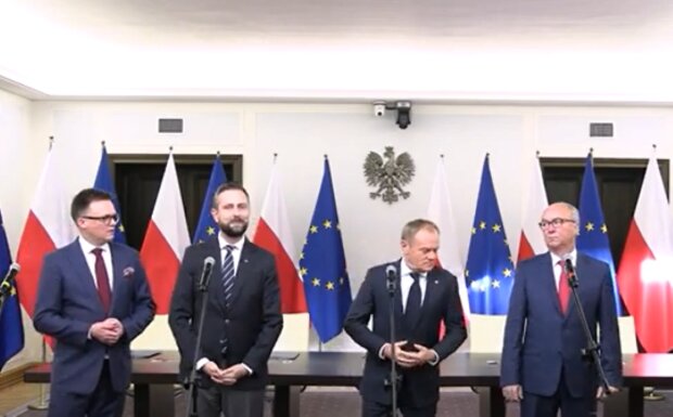 Liderzy koalicji rządzącej/YouTube @Donald Tusk kanał oficjalny