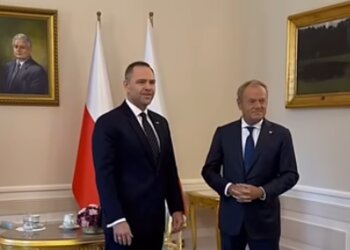 Spotkanie Karola Nawrockiego z prezydentem Donaldem Tuskiem/YouTube @Goniec