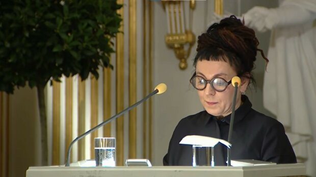 Olga Tokarczuk, screen Youtube @NobelPrize