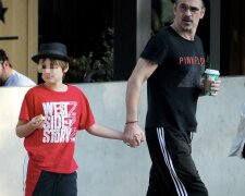 Colin Farrell został złapany przez paparazzi podczas spaceru psem. Prowadził za rękę 11-letniego Henry'ego Tadeusza