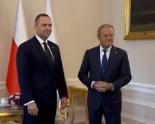 Karol Nawrocki, Donald Tusk/YouTube @Goniec