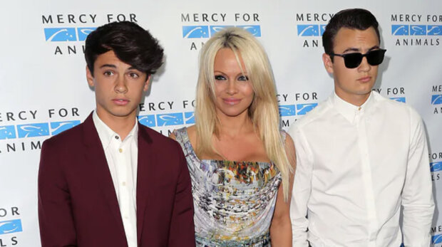 Pamela Anderson z synami. Źródło: pudelek.pl
