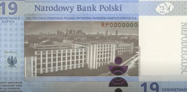 Banknot 19 zł. Źródło: Youtube