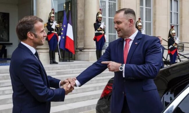 Emmanuel Macron, Karol Naworcki/Twitter