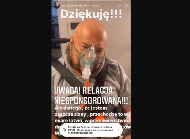 Piotr Gąsowski trafił do szpitala/Instagram @piotr.gasowski.official