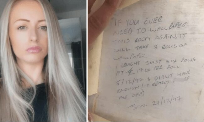 Kobieta rozpoczęła remont domu i znalazła pod tapetą wiadomość od poprzedniego właściciela, która pochodziła sprzed 20 lat