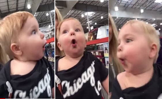 Niesamowita reakcja małego chłopca. Mama zabrała go na pierwsze w życiu świąteczne zakupy [WIDEO]