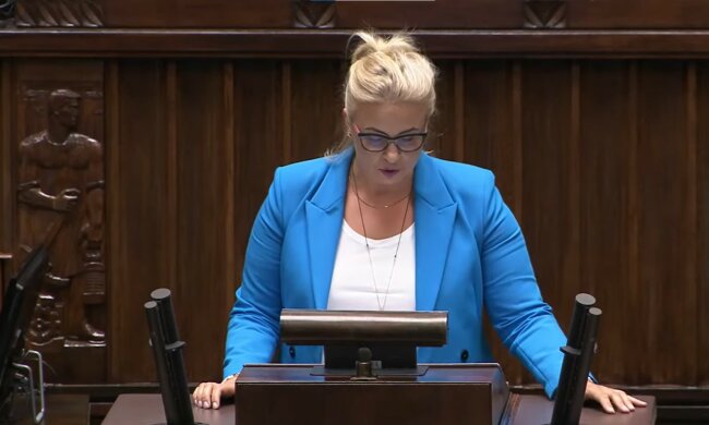 Katarzyna Sójka, screen Youtube @videoparlamentpl