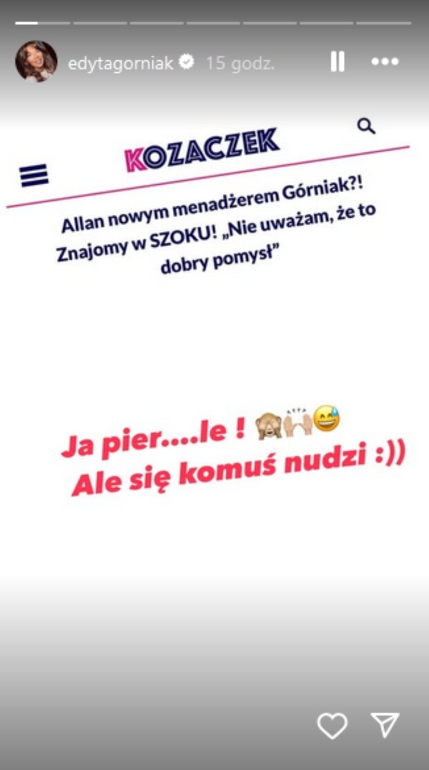 Relacja Edyty Górniak/Instagram