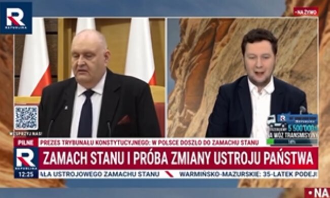 Telewizja Republika relacjonuje "zamach stanu"/Instagram @TVRepublika