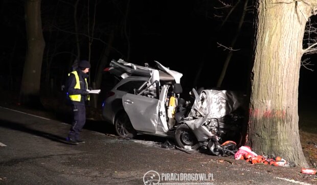 Wypadek w Ligocie Prószkowskiej/ YouTube @Piraci Drogowi