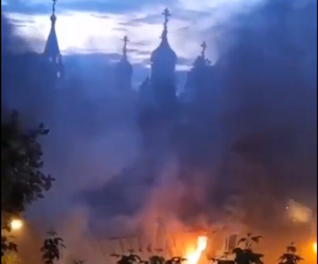 Pożar moskiewskiej cerkwi/Twitter @Nexta